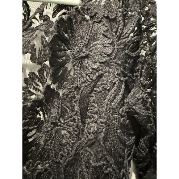 $168 Free People Magdalene Sweetheart Neck Long Sleeves Crochet Tunic Boho NWT M - Picture 4 of 7